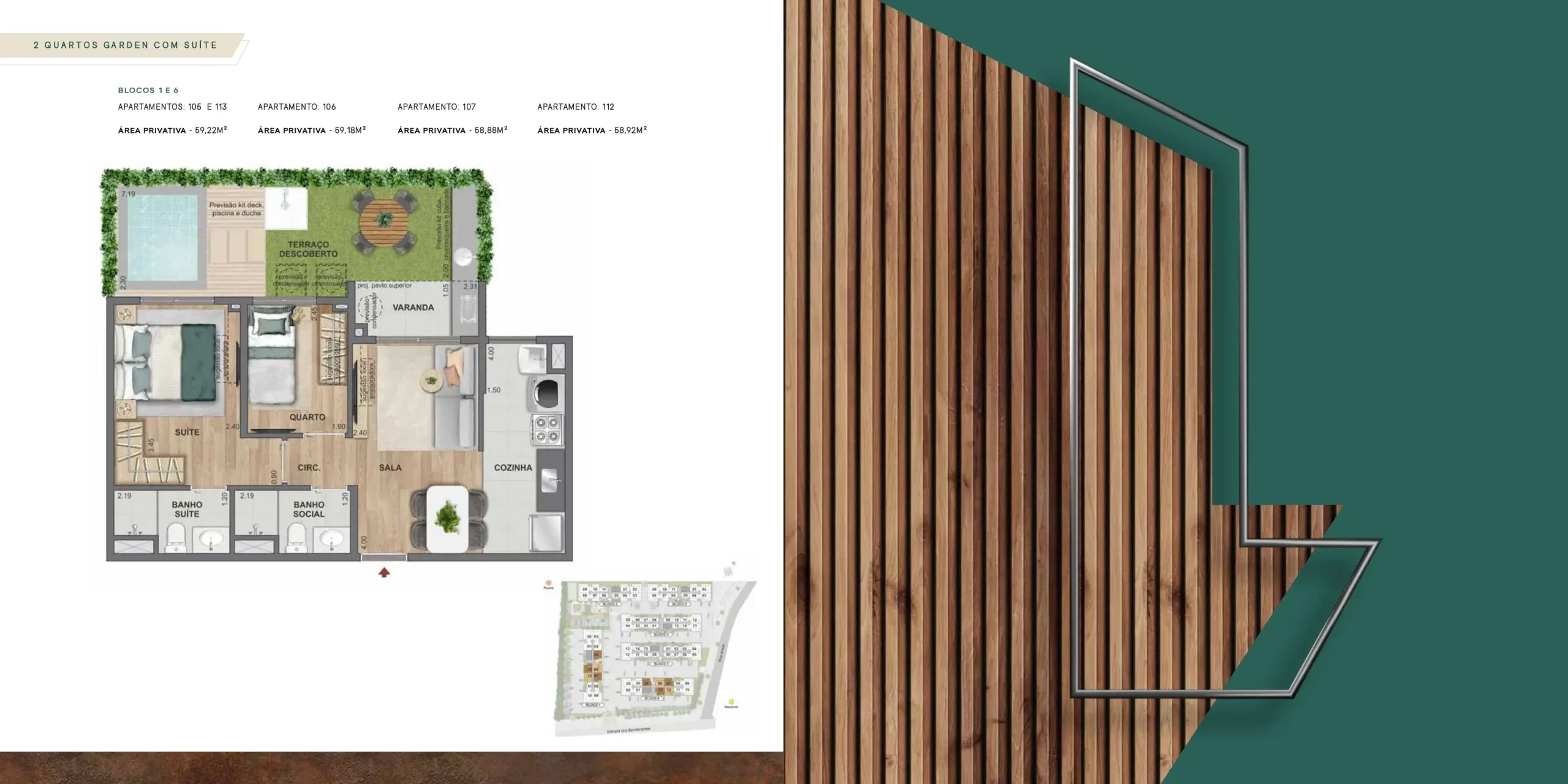 Planta Garden e Living Vista Parque